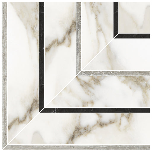 Anatolia - La Marca Glazed Porcelain Picco Mosaic - Calacatta