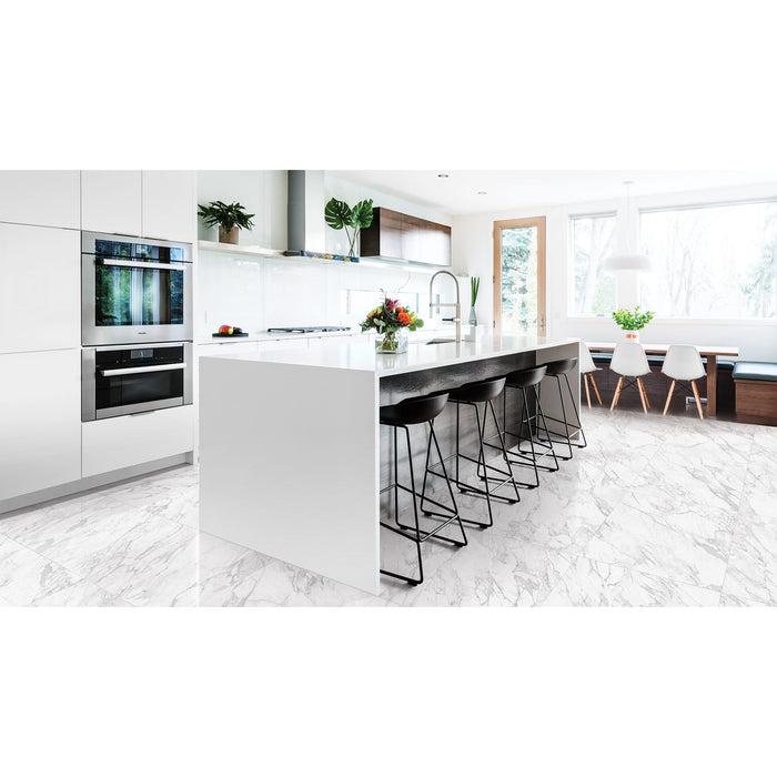 Anatolia - La Marca Glazed Porcelain 24 in. x 24 in. Polished Tile - Statuarietto