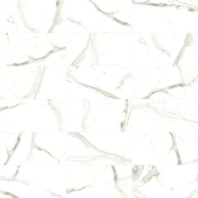 Anatolia Mayfair 4 in. x 12 in. HD Rectified Porcelain Tile Calacatta Oro (Polished) Extra