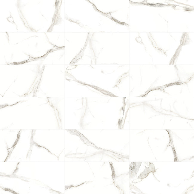 Anatolia Mayfair 12 in. x 24 in. HD Rectified Porcelain Tile Calacatta Oro (Matte) Extra