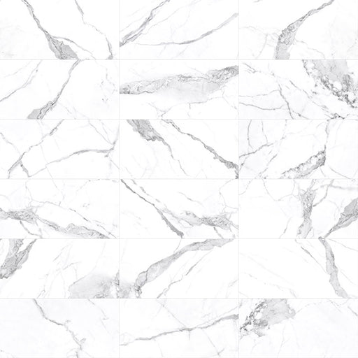 Anatolia Mayfair 12 in. x 24 in. HD Rectified Porcelain Tile Statuario Venato (Polished) Extra