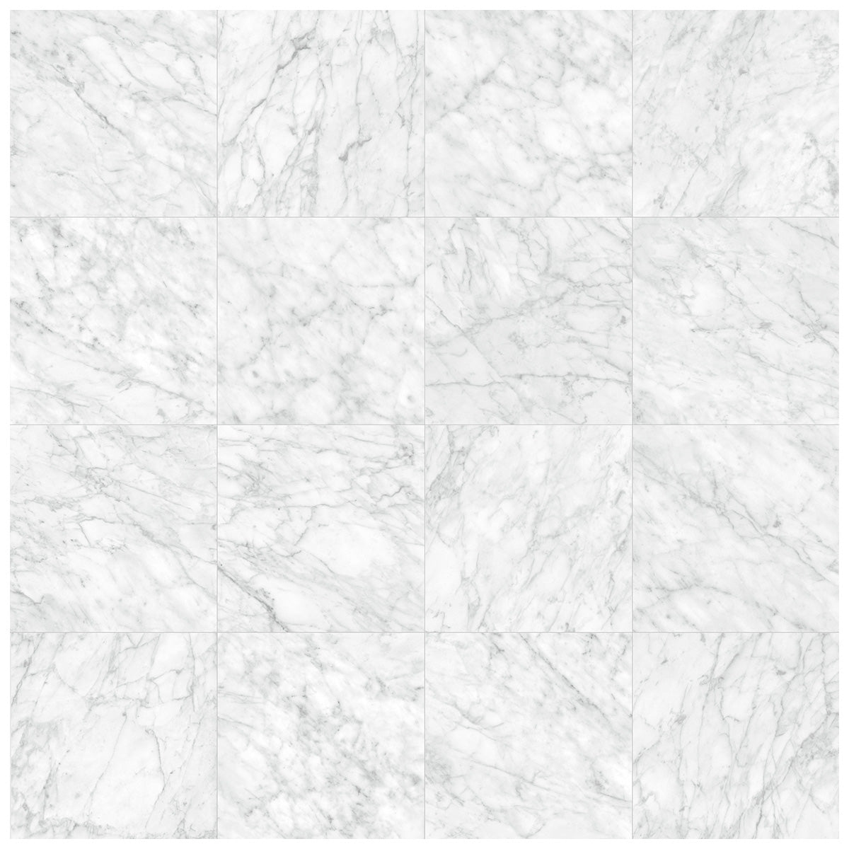 Anatolia - Plata 24 in. x 24 in. Glazed Porcelain Rectified Tile - Carrara Abisso Matte