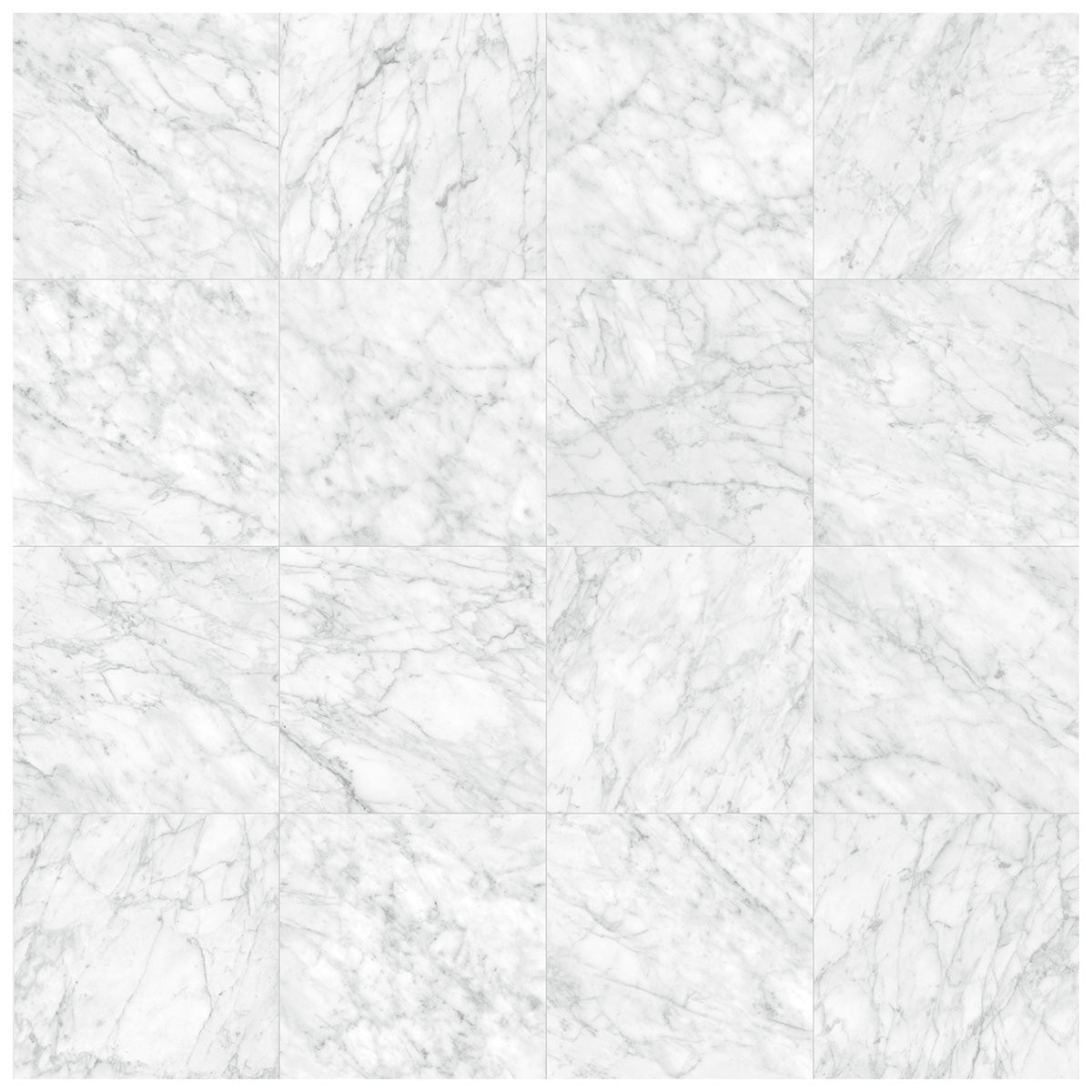 Anatolia - Plata 24 in. x 24 in. Glazed Porcelain Rectified Tile - Carrara Abisso Polished Variation