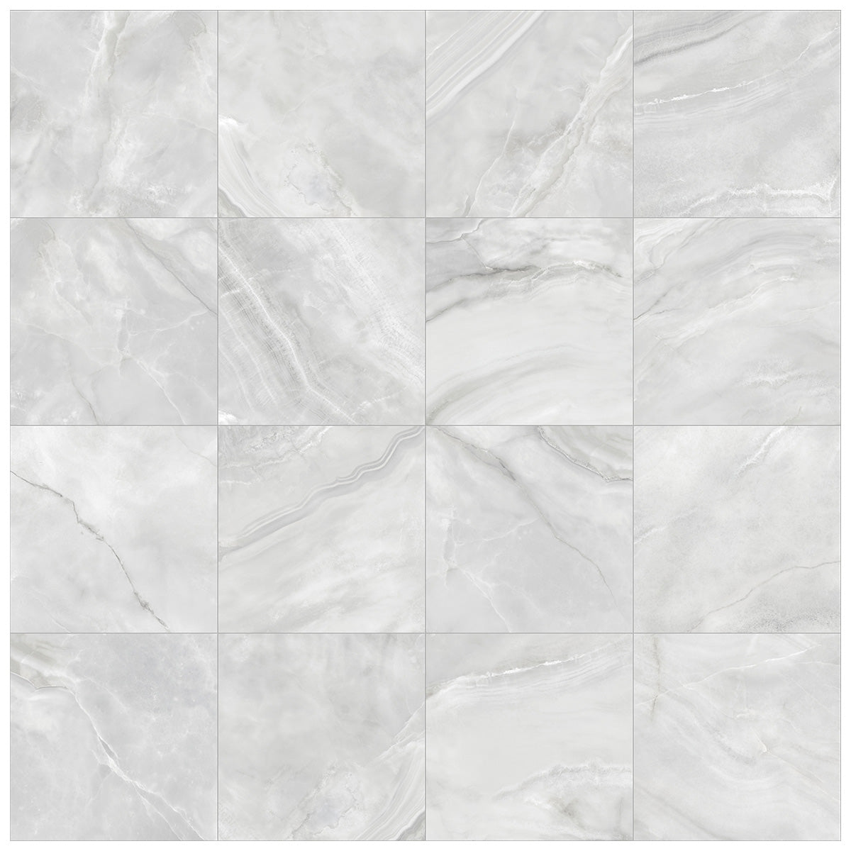 Anatolia - Plata 24 in. x 24 in. Glazed Porcelain Rectified Tile - Onyx Crystallo Matte