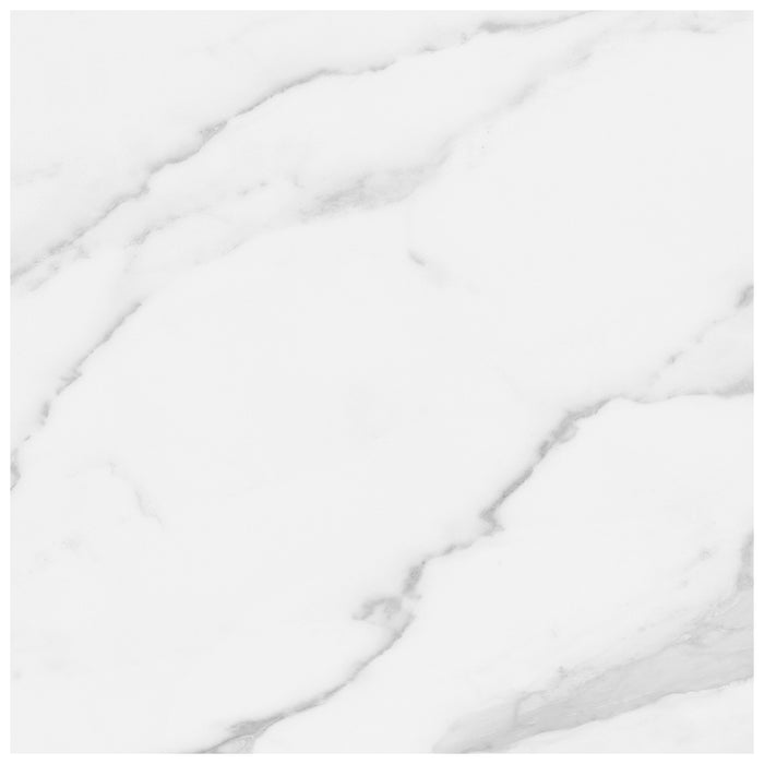 Anatolia - Plata 24 in. x 24 in. Glazed Porcelain Rectified Tile - Statuario Brina Polished