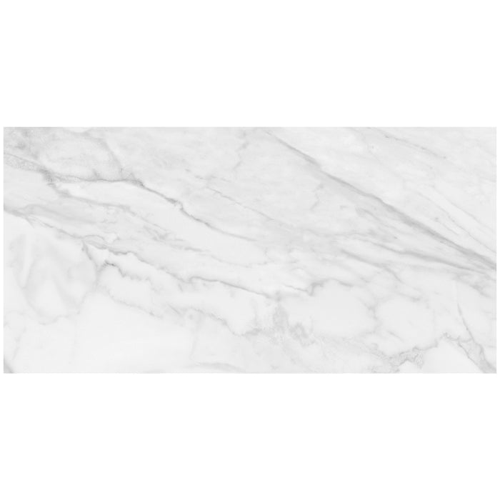 Anatolia - Plata 24 in. x 48 in. Glazed Porcelain Rectified Tile - Statuario Brina Polished