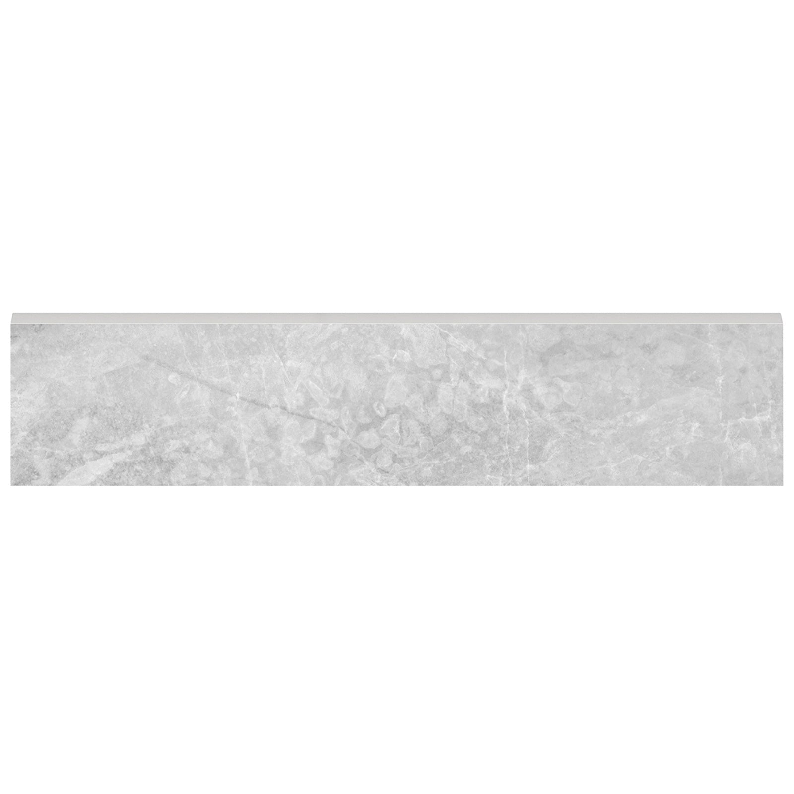 Anatolia - Plata 3 in. x 12 in. Glazed Porcelain Bullnose - Perla Grigia Matte