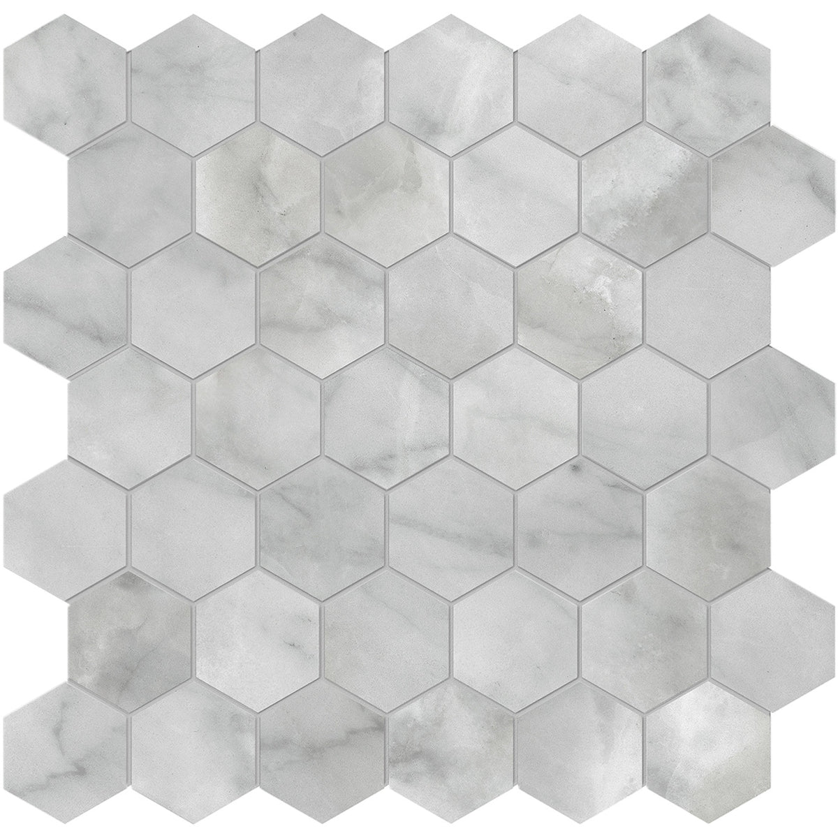 Anatolia - Plata 2 in. Glazed Porcelain Hexagon Mosaic - Onyx Crystallo Polished