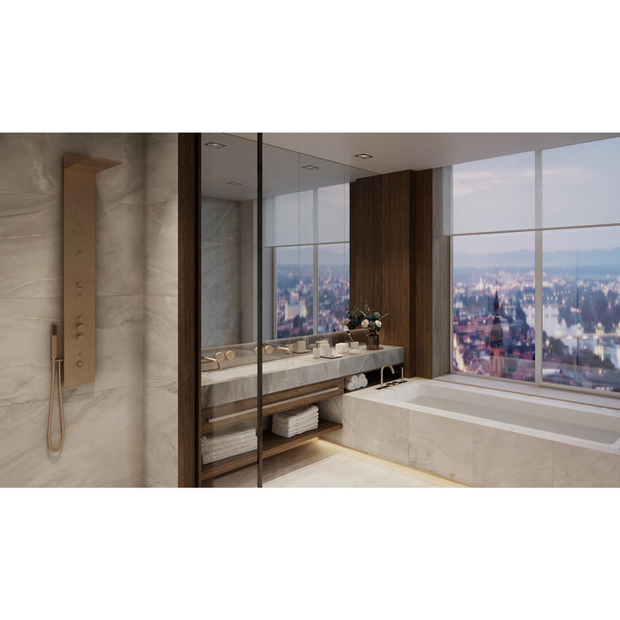 Anatolia - Plata 24 in. x 48 in. Glazed Porcelain Rectified Tile - Onyx Crystallo Matte Installed