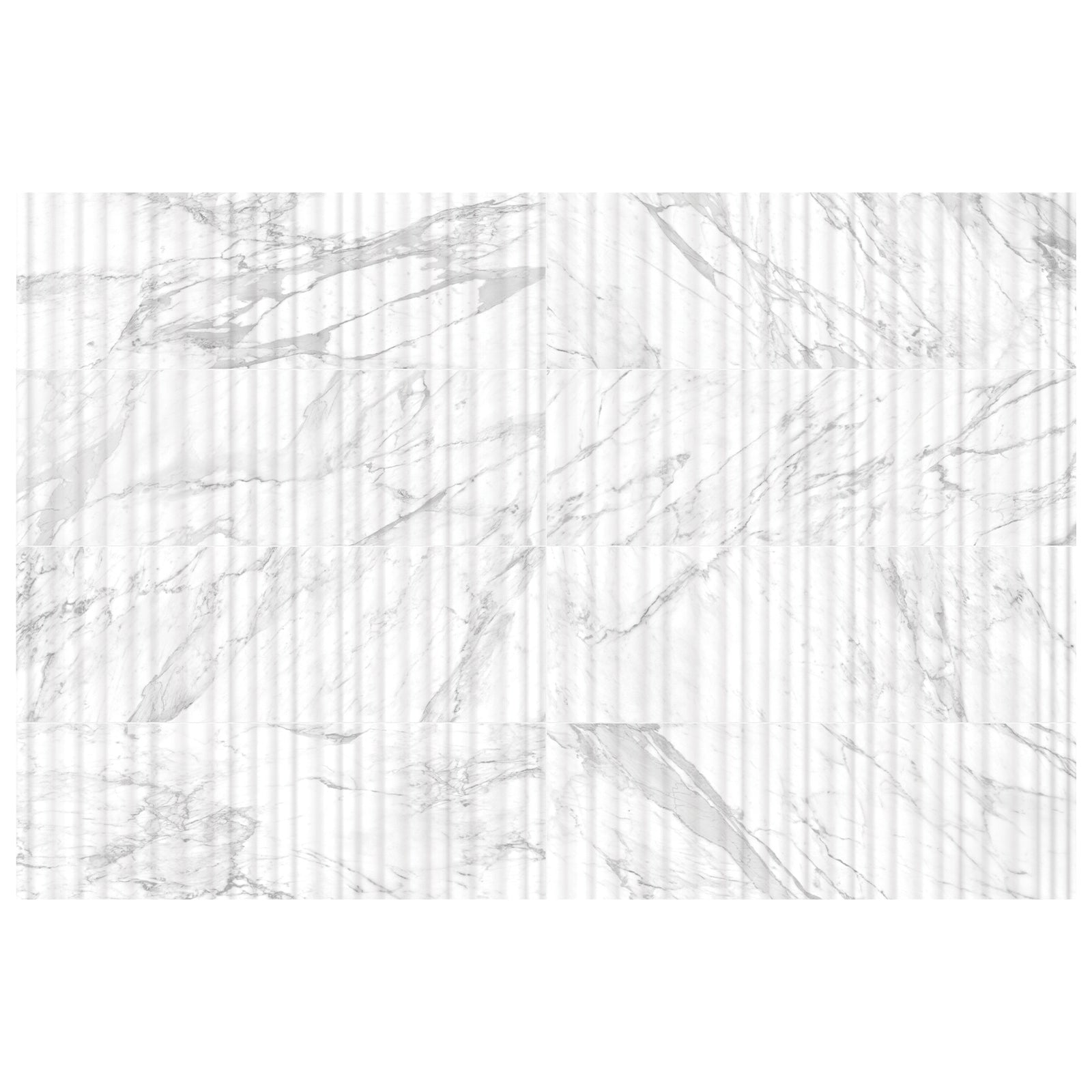 Anatolia - Raffino 12 in. x 36 in. Alto Rectified Glazed Ceramic Tile - Bianco Vita