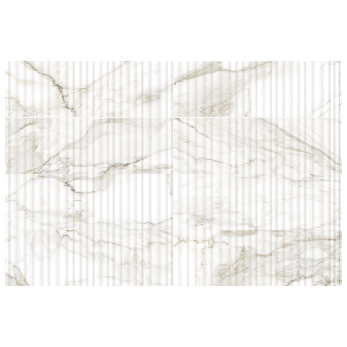 Anatolia - Raffino 12 in. x 36 in. Alto Rectified Glazed Ceramic Tile - Calacatta Dolce