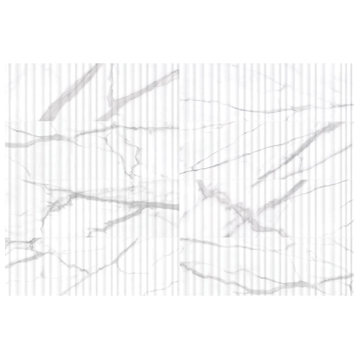 Anatolia - Raffino 12 in. x 36 in. Alto Rectified Glazed Ceramic Tile - Statuario Valore