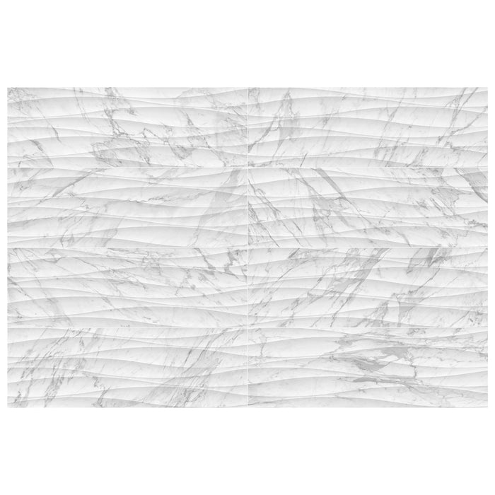 Anatolia - Raffino 12 in. x 36 in. Curva Rectified Glazed Ceramic Tile - Bianco Vita