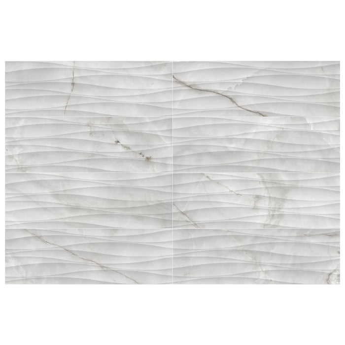 Anatolia - Raffino 12 in. x 36 in. Curva Rectified Glazed Ceramic Tile - Onyx Suave
