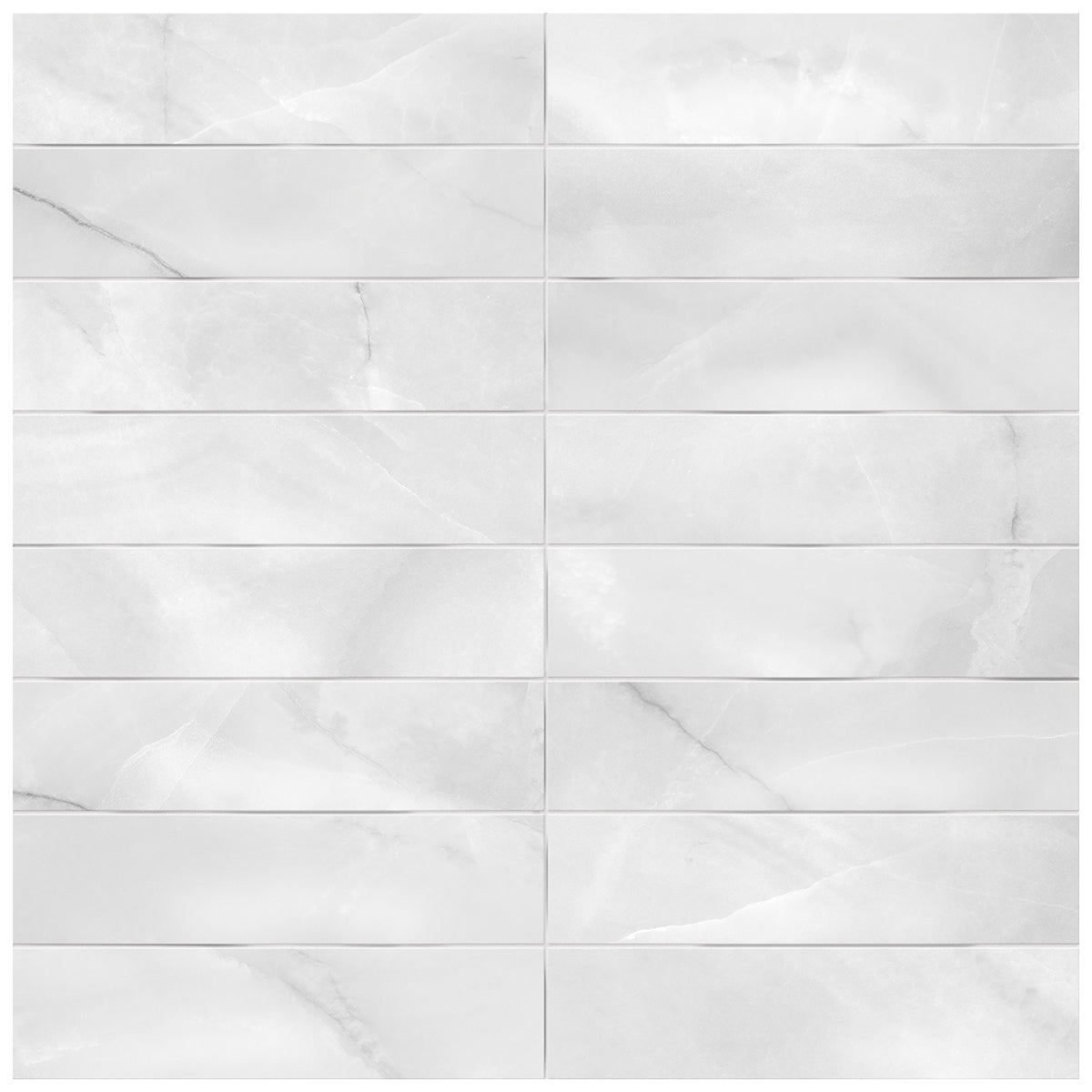 Anatolia - Raffino 3 in. x 12 in. Artisan Pressed Glazed Ceramic Tile - Onyx Suave