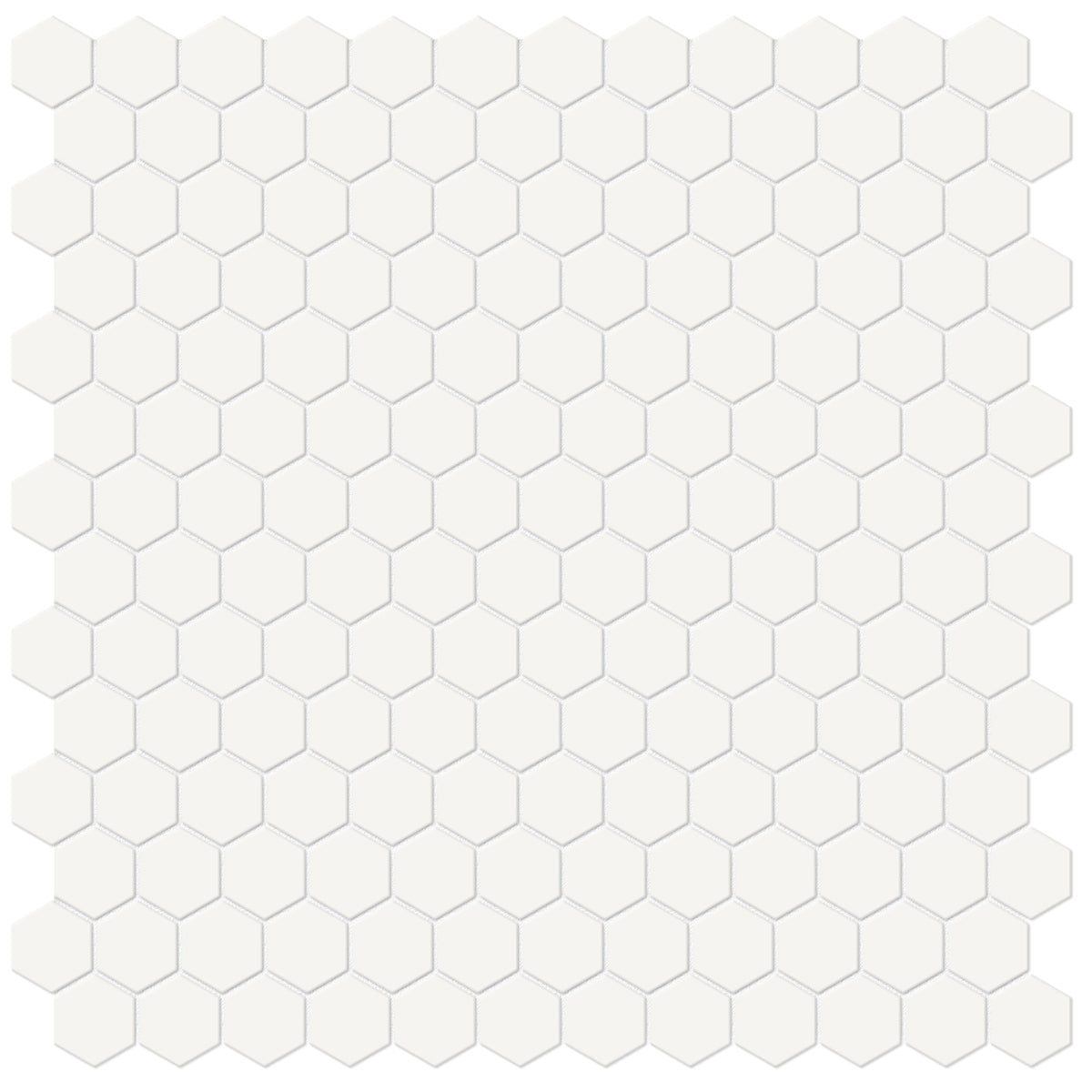 Anatolia - Soho Porcelain - 1 in. Hexagon Glazed Mosaic - Canvas White Matte