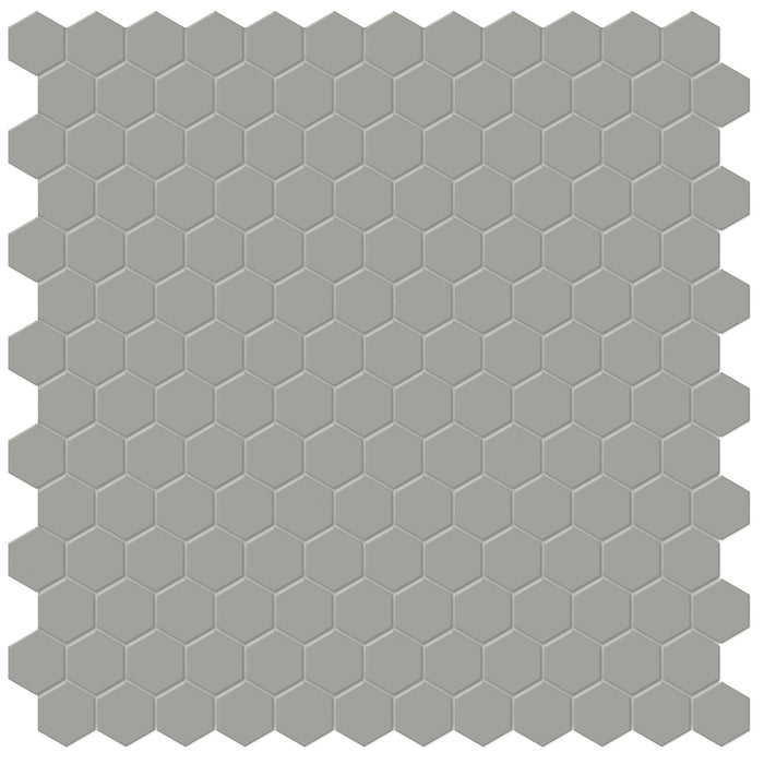 Anatolia - Soho Porcelain - 1 in. Hexagon Glazed Mosaic - Cement Chic Matte