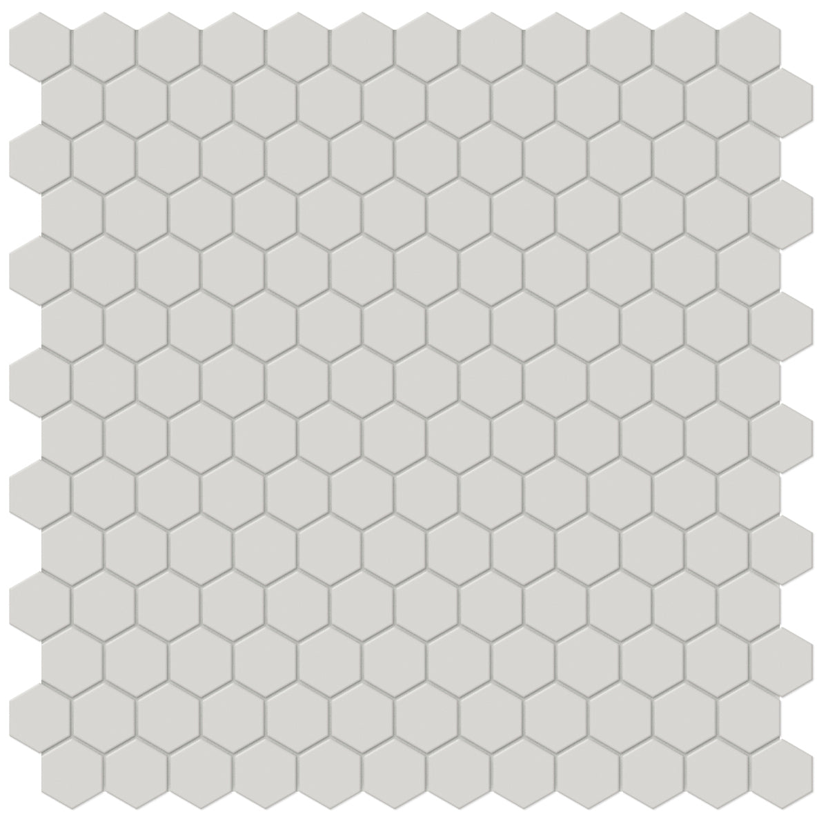 Anatolia - Soho Porcelain - 1 in. Hexagon Glazed Mosaic - Halo Grey Matte