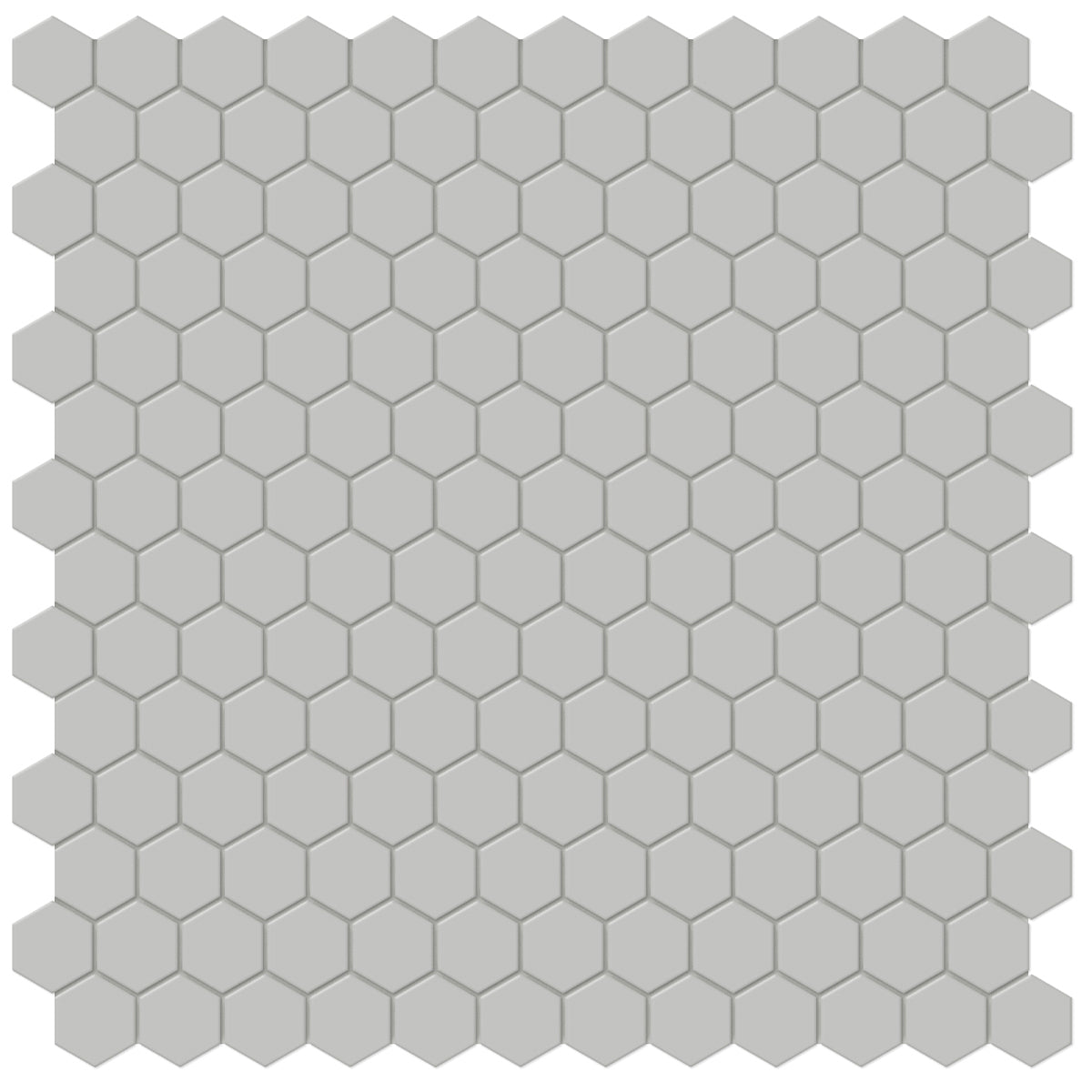 Anatolia - Soho Porcelain - 1 in. Hexagon Glazed Mosaic - Loft Grey Matte