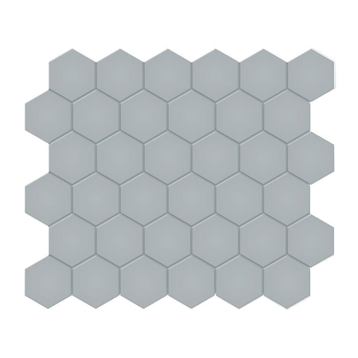 Anatolia - Soho Porcelain - 2 in. Hexagon Glazed Mosaic - Cloud Blue Matte