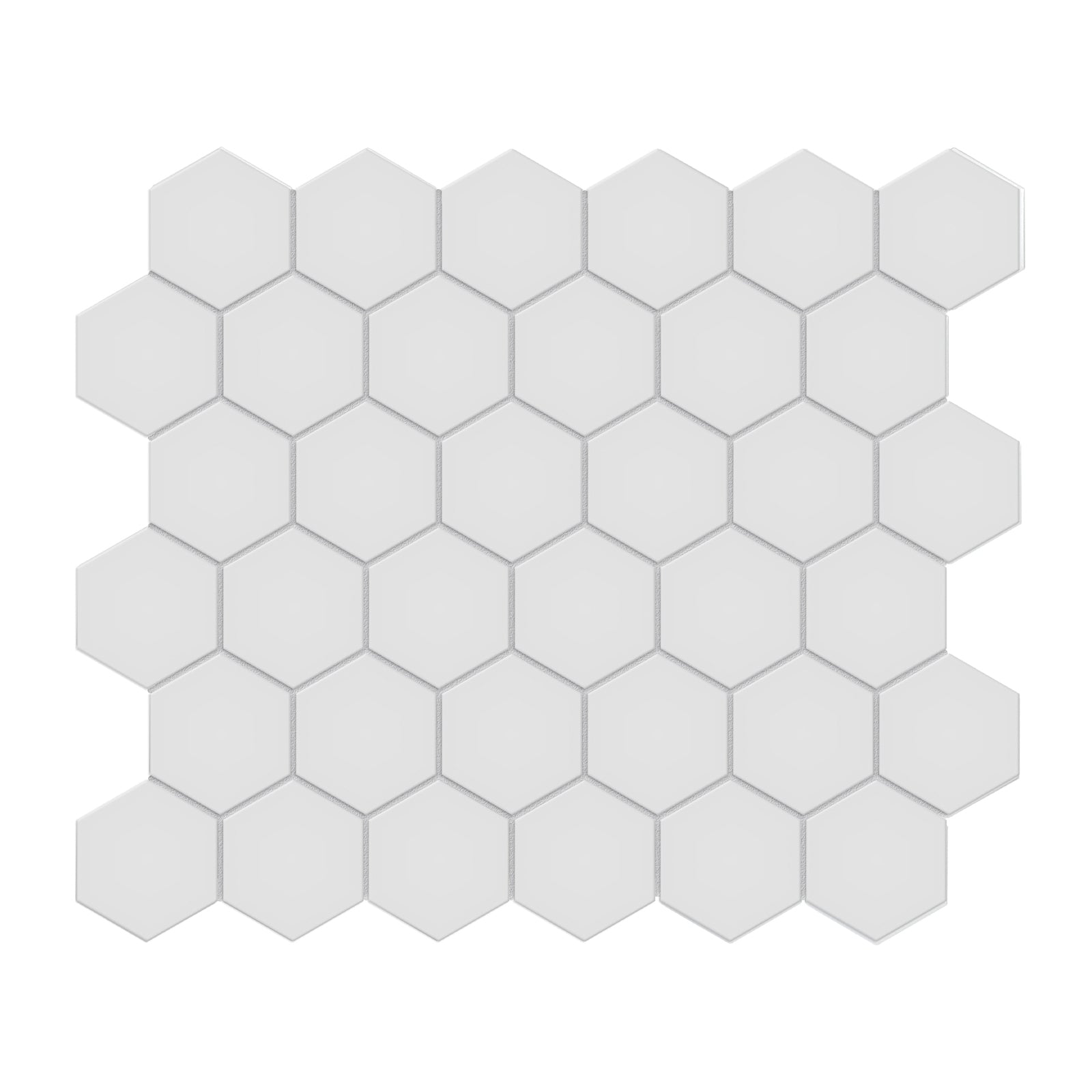 Anatolia - Soho Porcelain - 2 in. Hexagon Unglazed Mosaic - Gallery Grey Matte