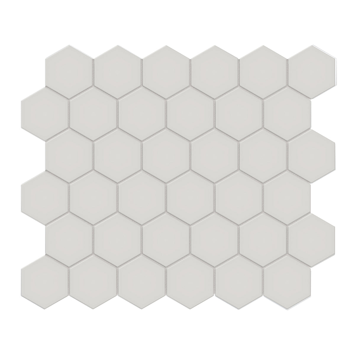 Anatolia - Soho Porcelain - 2 in. Hexagon Glazed Mosaic - Halo Grey Matte