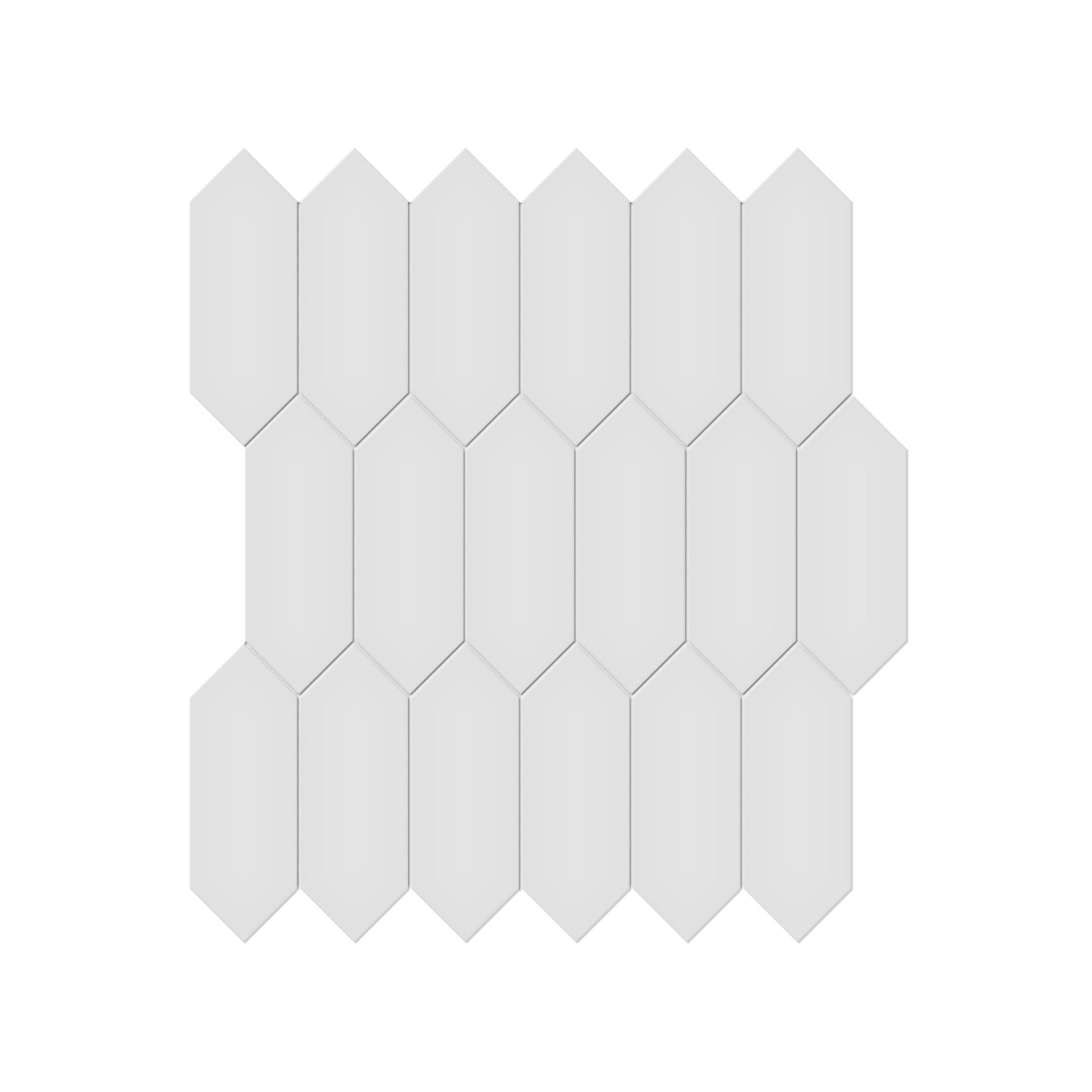 Anatolia - Soho Porcelain 2 in. x 5 in. Picket Mosaic - Gallery Grey Matte
