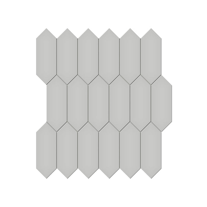 Anatolia - Soho Porcelain 2 in. x 5 in. Picket Mosaic - Loft Grey Matte