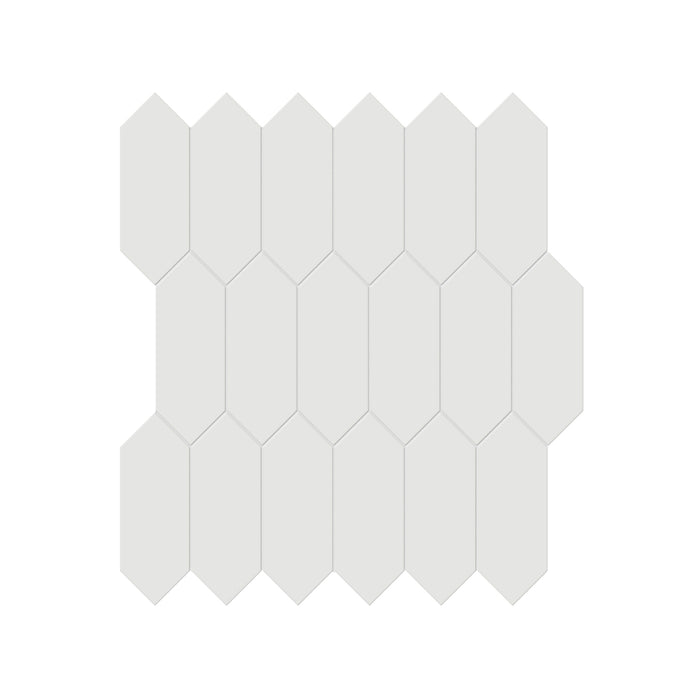 Anatolia - Soho Porcelain 2 in. x 5 in. Picket Mosaic - Vintage Grey Glossy