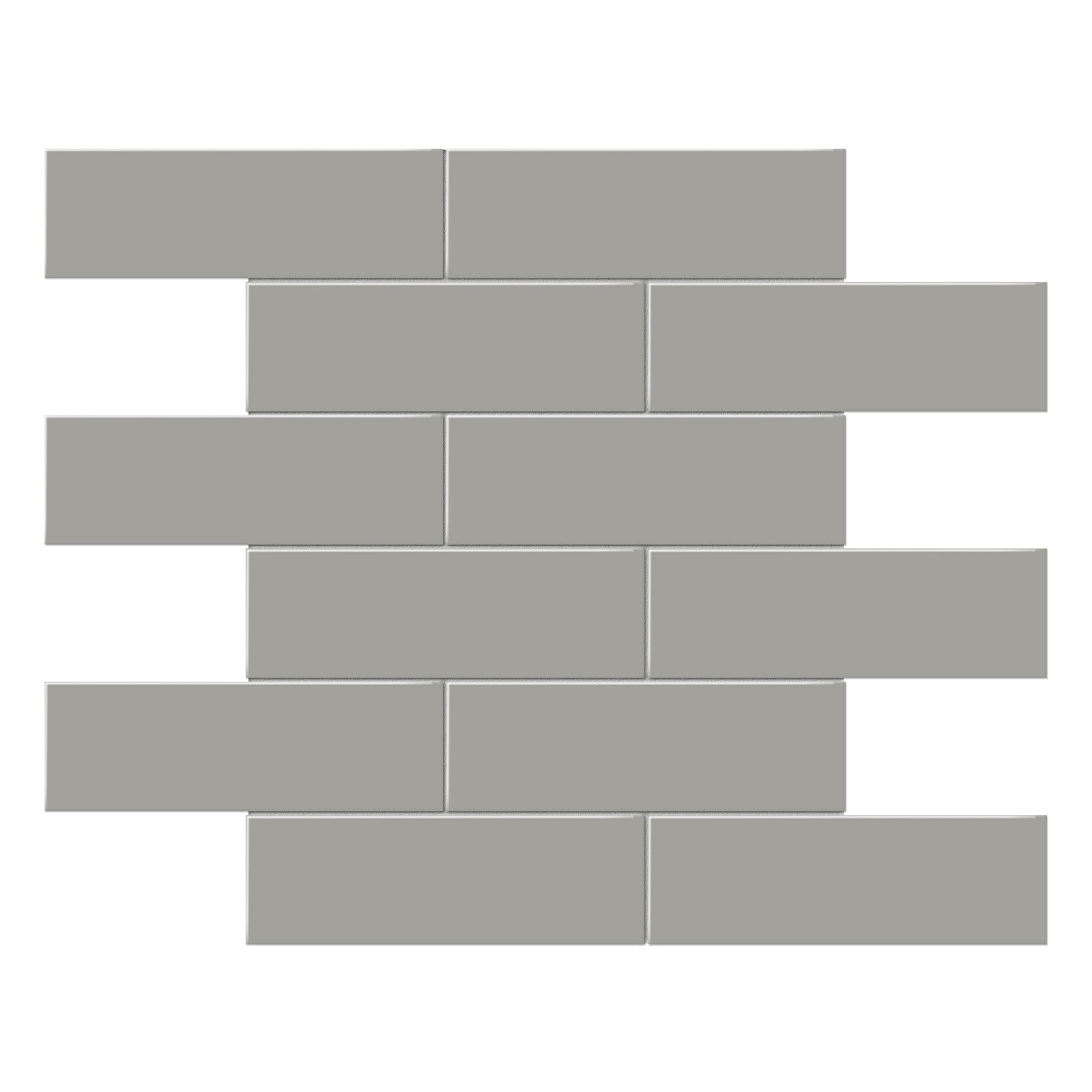 Anatolia - Soho Porcelain 2 in. x 6 in. Brick Mosaic - Cement Chic Matte
