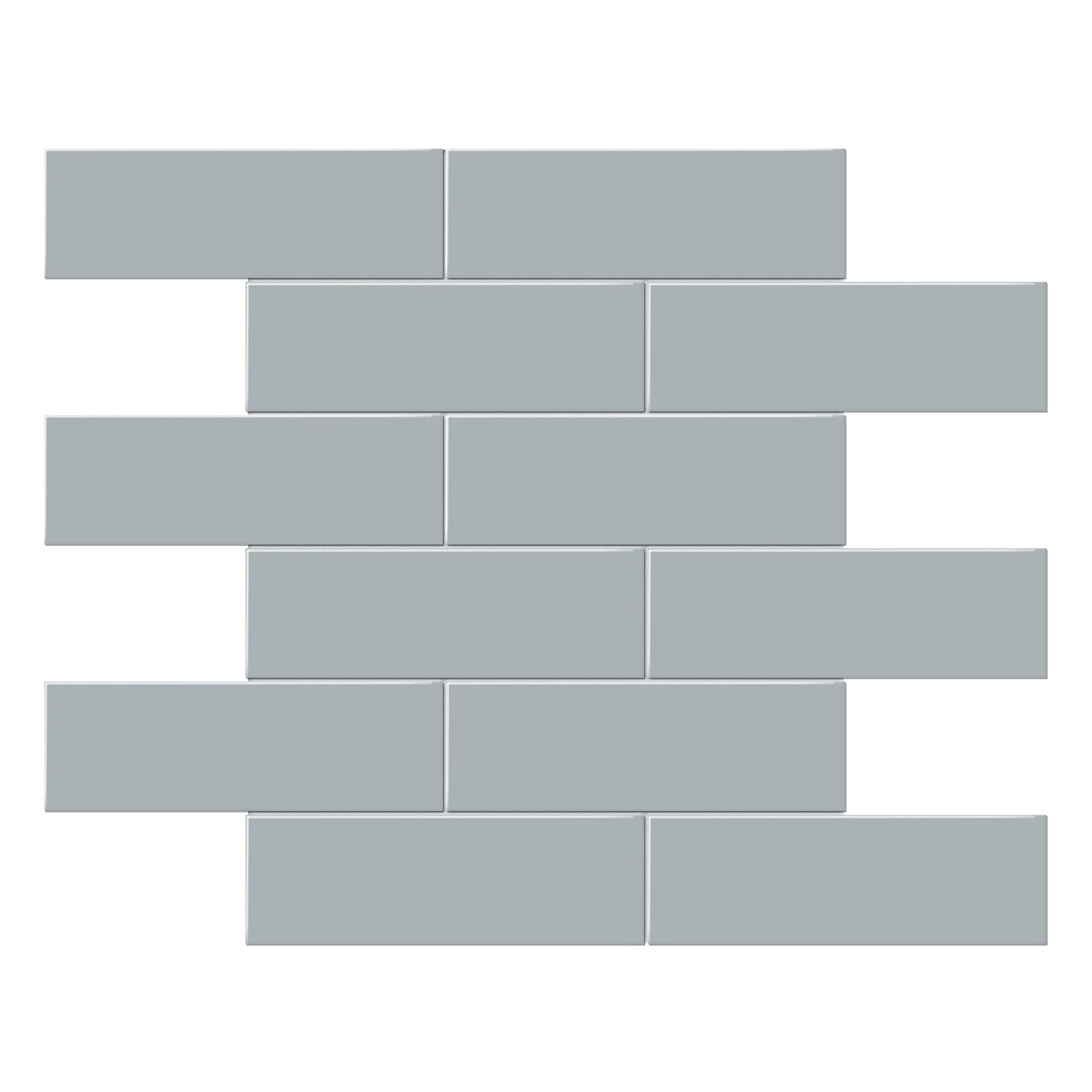 Anatolia - Soho Porcelain 2 in. x 6 in. Brick Mosaic - Cloud Blue Matte