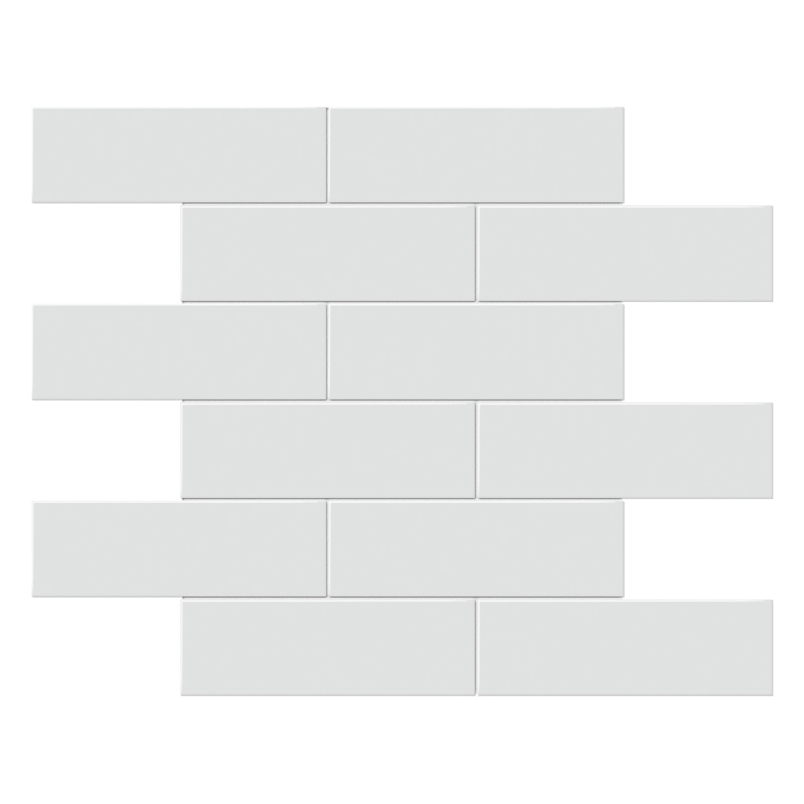 Anatolia - Soho Porcelain 2 in. x 6 in. Brick Mosaic - Gallery Grey Matte