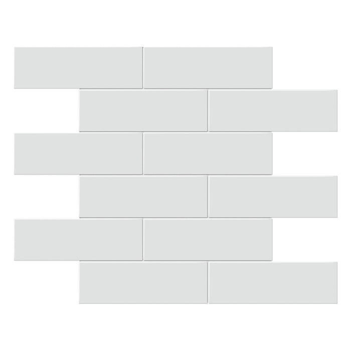 Anatolia - Soho Porcelain 2 in. x 6 in. Brick Mosaic - Gallery Grey Glossy