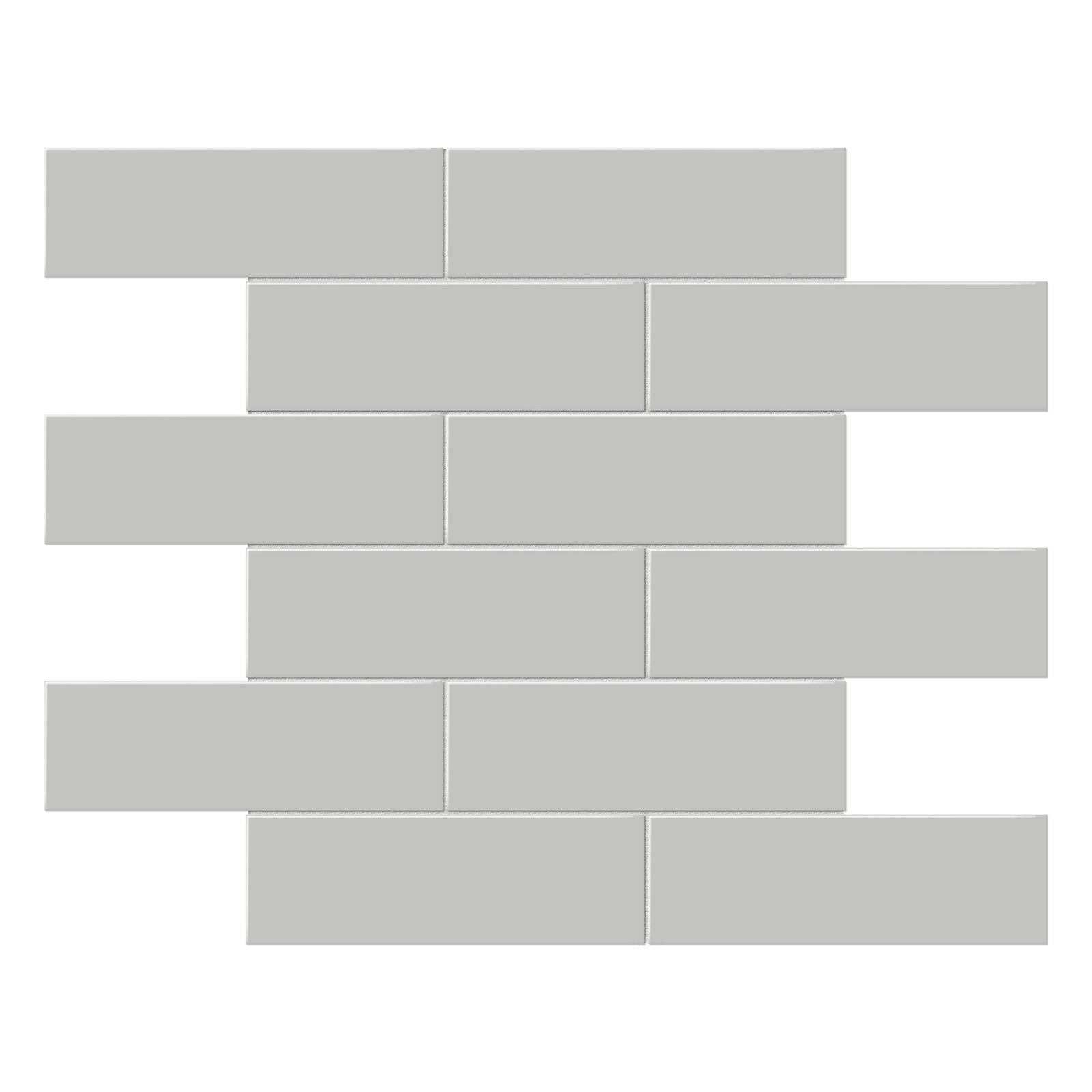 Anatolia - Soho Porcelain 2 in. x 6 in. Brick Mosaic - Loft Grey Matte