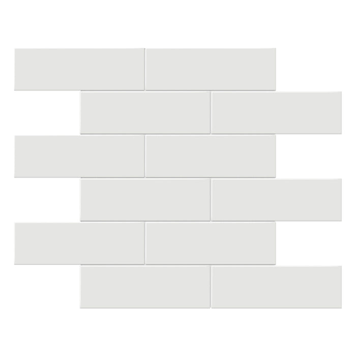 Anatolia - Soho Porcelain 2 in. x 6 in. Brick Mosaic - Vintage Grey Glossy