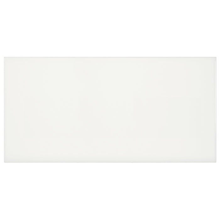 Anatolia - Soho Collection 8 in. x 16 in. Wall Tile - Canvas White Glossy