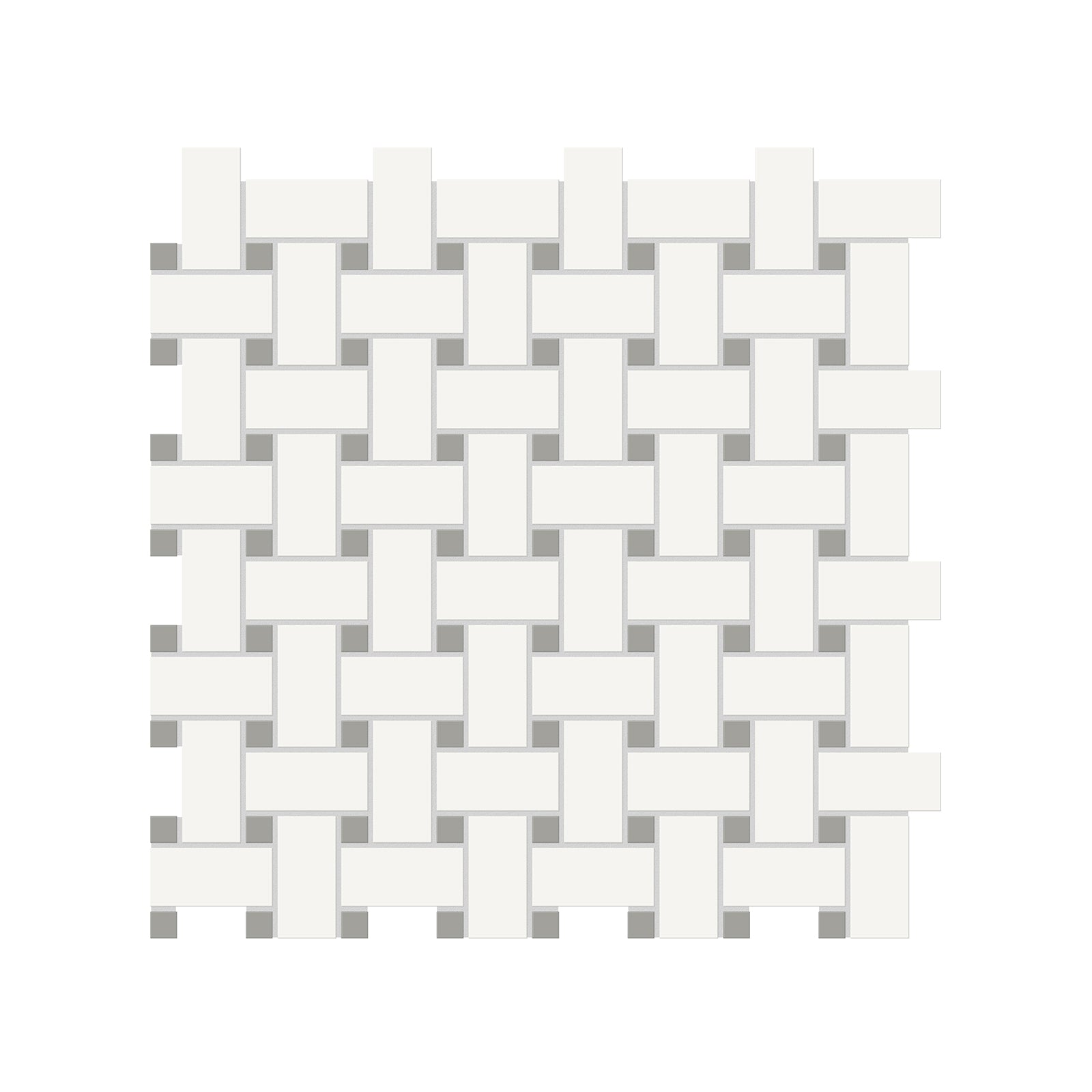 Anatolia - Soho Porcelain Basketweave Mosaic - Cement Chic Matte