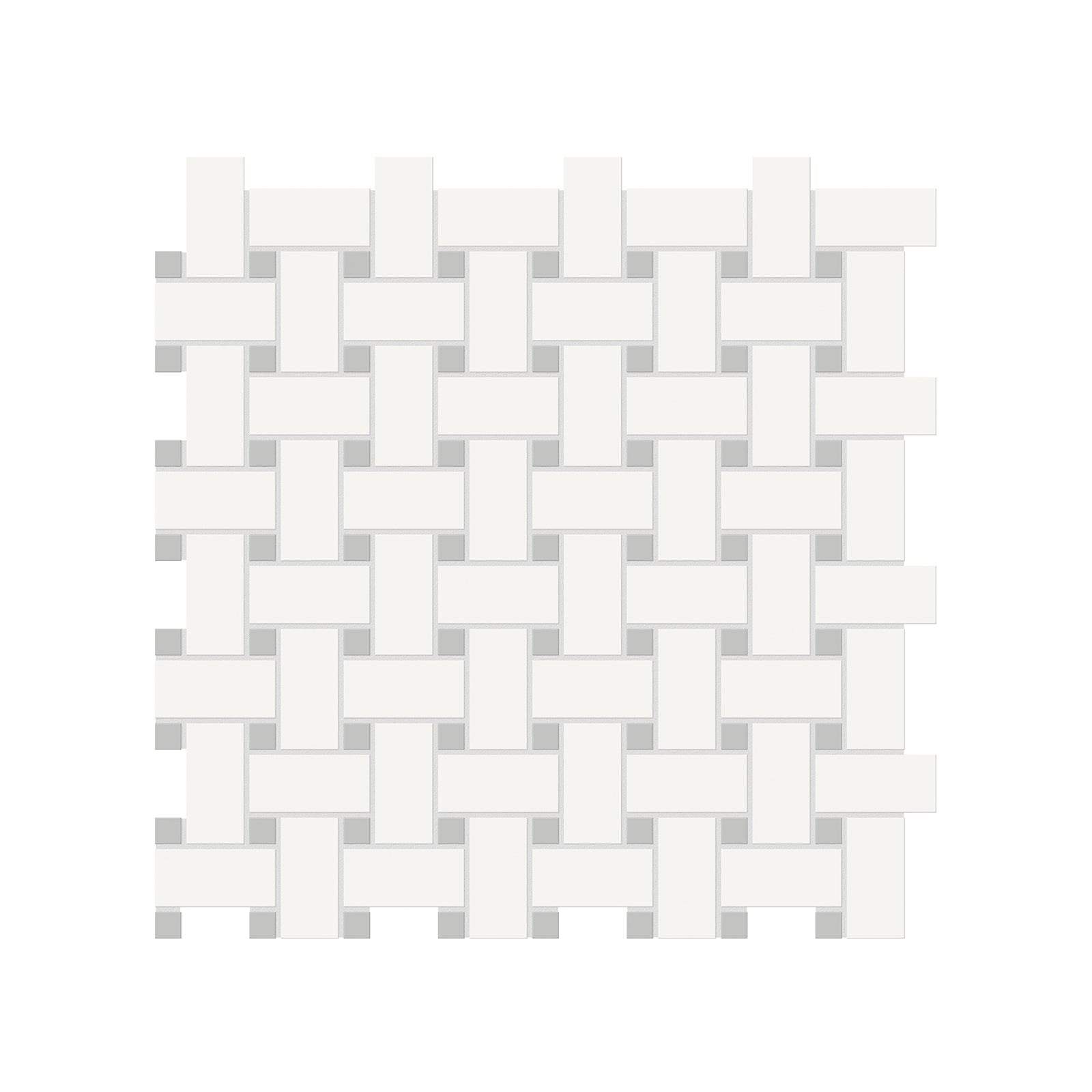 Anatolia - Soho Porcelain Basketweave Mosaic - Loft Grey Matte