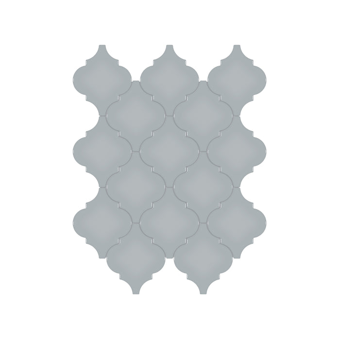 Anatolia - Soho Porcelain - Beveled Arabesque Glazed Mosaic - Cloud Blue Glossy