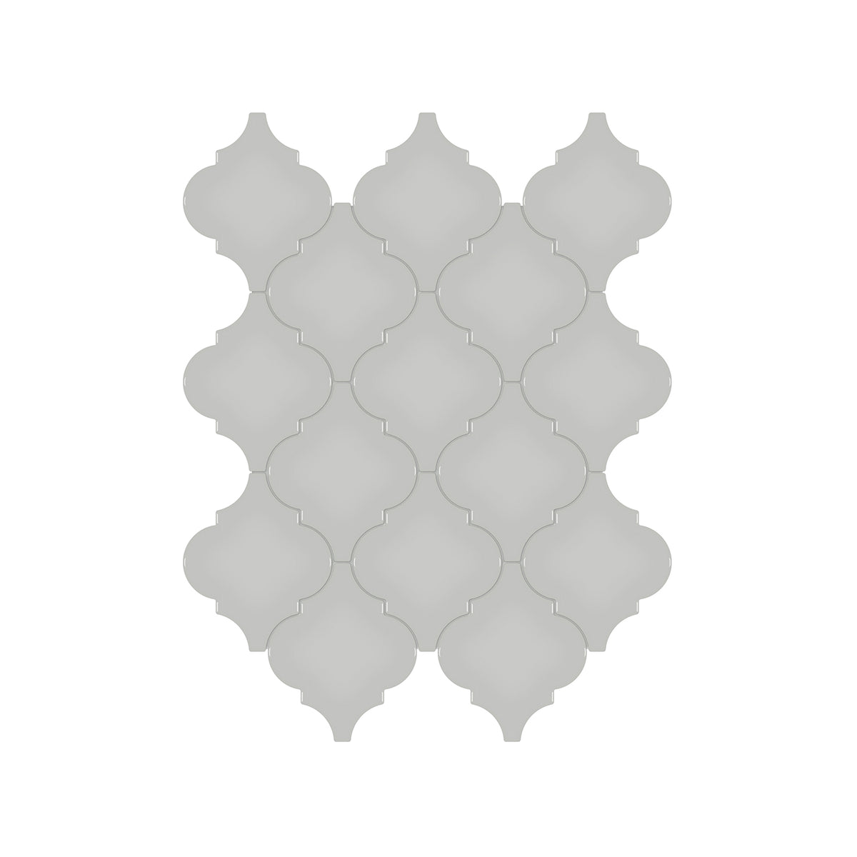 Anatolia - Soho Porcelain - Beveled Arabesque Glazed Mosaic - Loft Grey Glossy