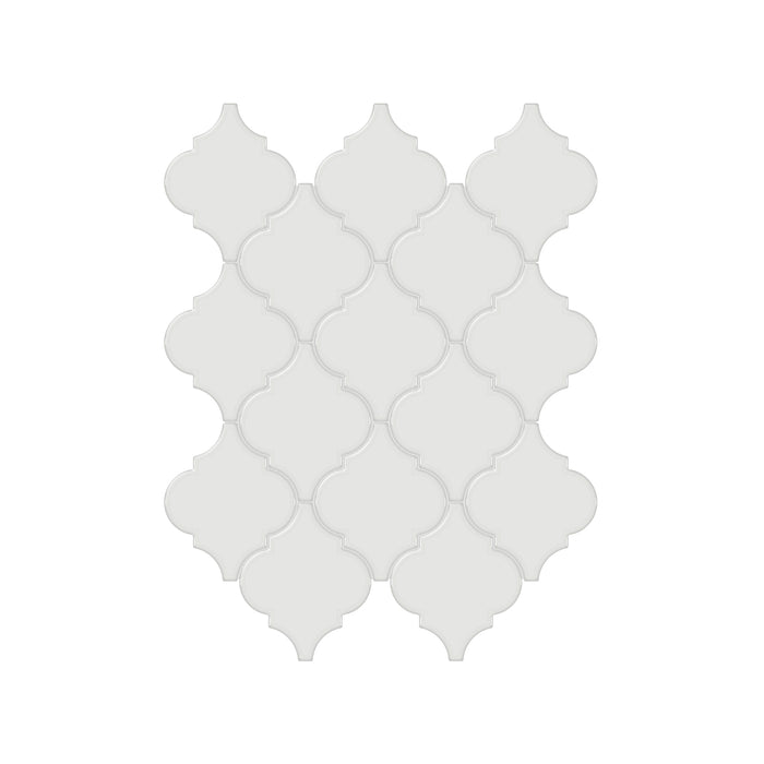Anatolia - Soho Porcelain - Beveled Arabesque Glazed Mosaic - Vintage Grey Glossy