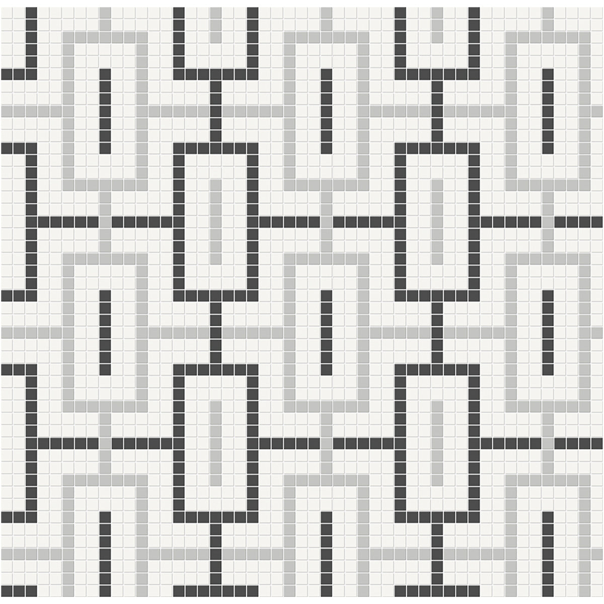 Anatolia - Soho Porcelain - Chain Pattern Mosaic - Midnight Blend Matte