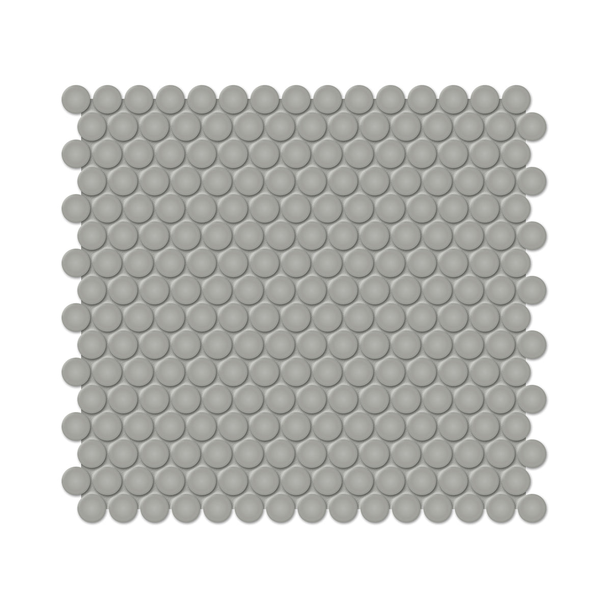 Anatolia - Soho Porcelain - 3/4 in. Penny Round Mosaic - Cement Chic Matte