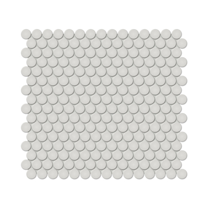 Anatolia - Soho Porcelain - 3/4 in. Penny Round Mosaic - Halo Grey Matte