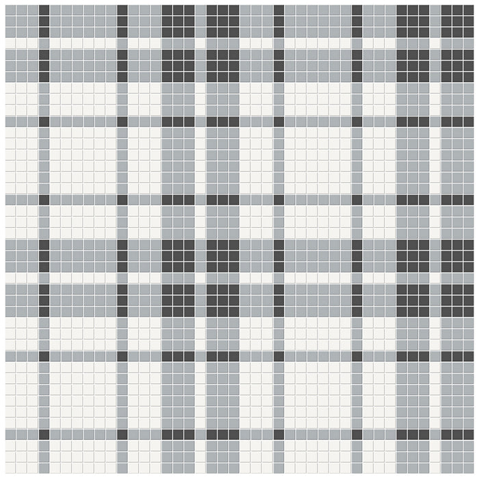 Anatolia - Soho Porcelain - Plaid Pattern Mosaic - Dawn Blend Matte