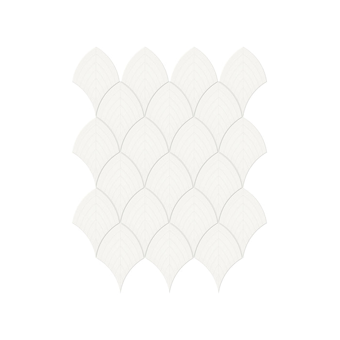 Anatolia - Soho Porcelain - Scallop Glazed Mosaic - Canvas White Glossy