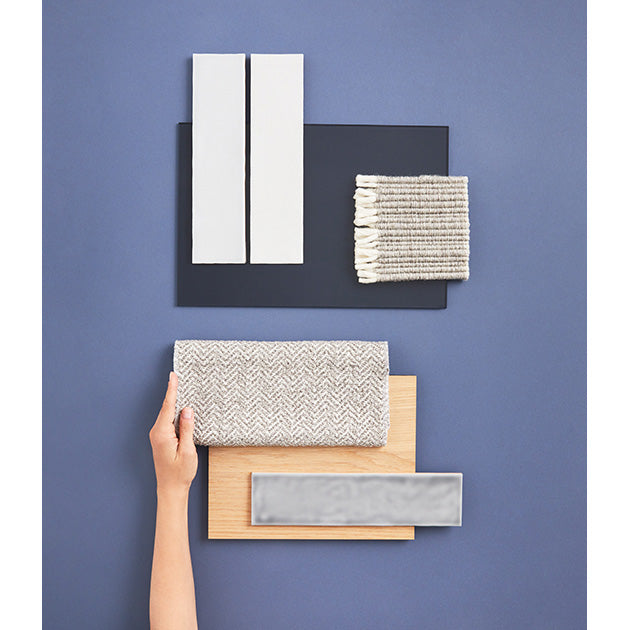 Anatolia - Teramoda 3 in. x 12 in. Pressed Glazed Ceramic Wall Tile - Silver Glossy Mood Board