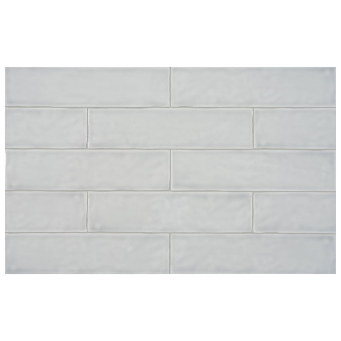 Anatolia - Teramoda 3 in. x 12 in. Pressed Glazed Ceramic Wall Tile - Silver Glossy