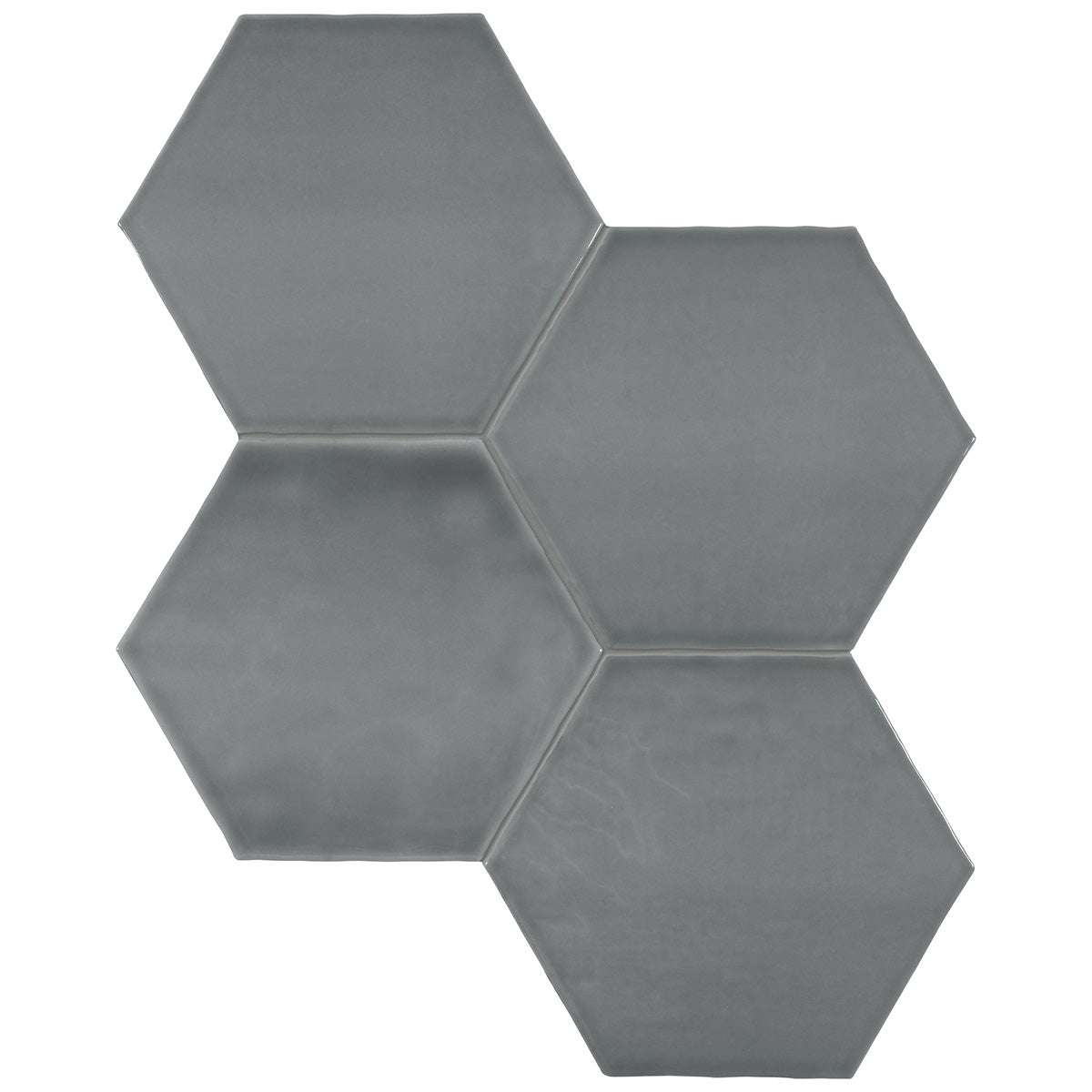 Anatolia - Teramoda 6 in. Hexagon Glazed Ceramic Wall Tile - Charcoal Glossy