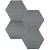 See Anatolia - Teramoda 6 in. Hexagon Glazed Ceramic Wall Tile - Charcoal Glossy
